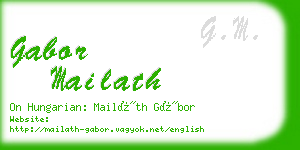 gabor mailath business card